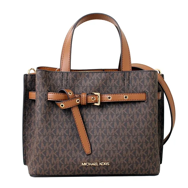 Túi Xách Michael Kors 35H0GU5S1B Emilia Brown Màu Nâu Đen