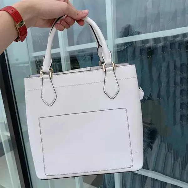 Túi Xách Michael Kors MK Eden Plain Leather Shoulder Bags 35T9GXET9T Màu Trắng