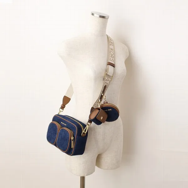 Set Túi Xách Michael Kors MK Shoulder Bag Jet Set Màu Xanh Navy
