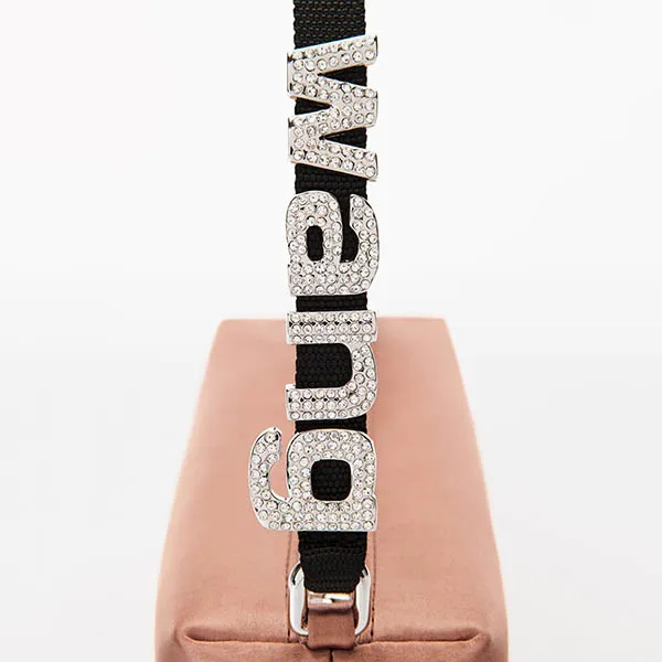 Túi Xách Tay Alexander Wang Heiress Medium Pouch In Satin Màu Cam - Túi xách - Vua Hàng Hiệu