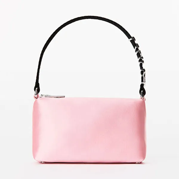 Túi Xách Tay Alexander Wang Heiress Medium Pouch In Satin Màu Hồng - Túi xách - Vua Hàng Hiệu