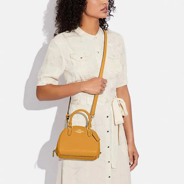 Túi Xách Tay Coach Sydney Satchel CA202 Màu Vàng - Túi xách - Vua Hàng Hiệu