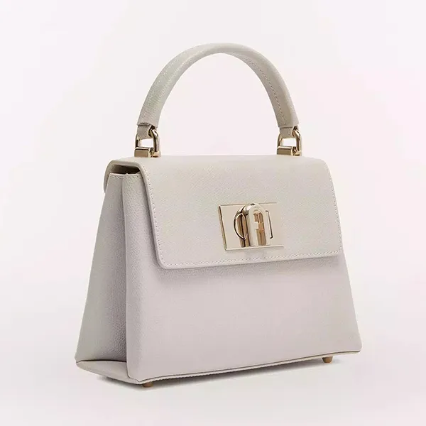 Túi Xách Tay Furla 1927 Top Handle Mini Perla E Màu Trắng Kem