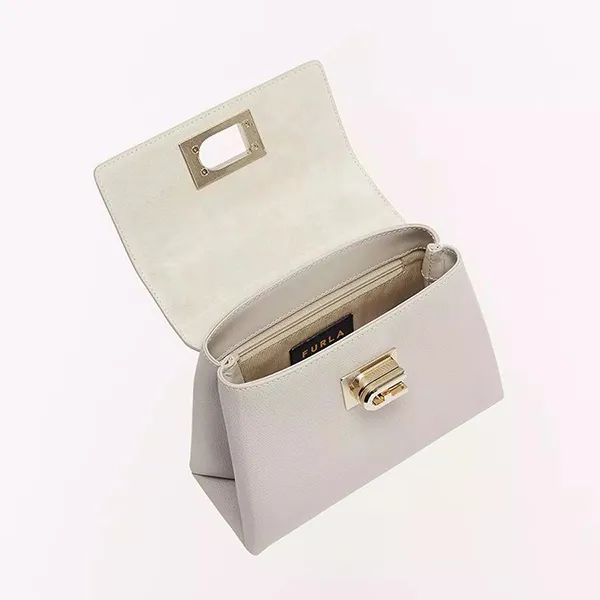 Túi Xách Tay Furla 1927 Top Handle Mini Perla E Màu Trắng Kem
