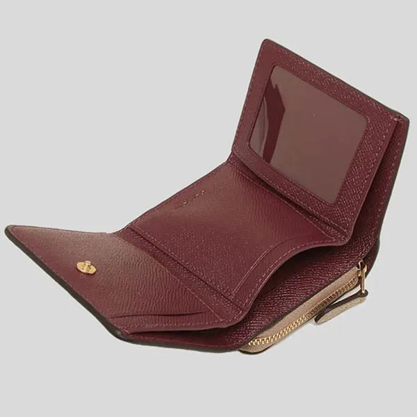 Ví Nữ Coach Small Trifold Wallet Màu Taupe - Túi xách - Vua Hàng Hiệu