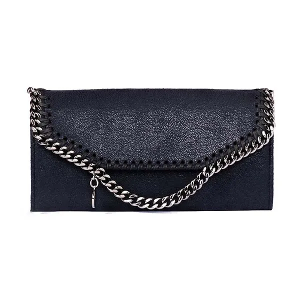 Ví Stella McCartney Falabella Shaggy Deer Continental Wallet Màu Đen