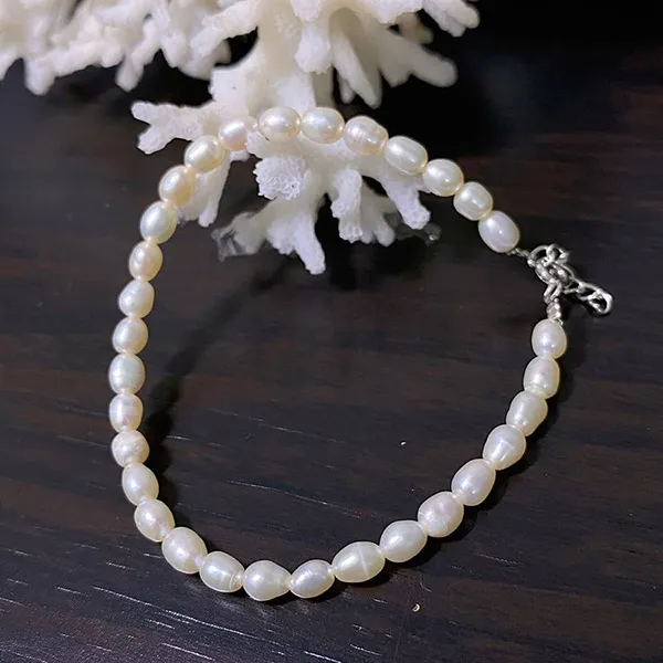 Vòng Đeo Tay Minh Hà Pearl Jewelry Ngọc Trai Hạt Gạo Màu Trắng - Trang sức - Vua Hàng Hiệu