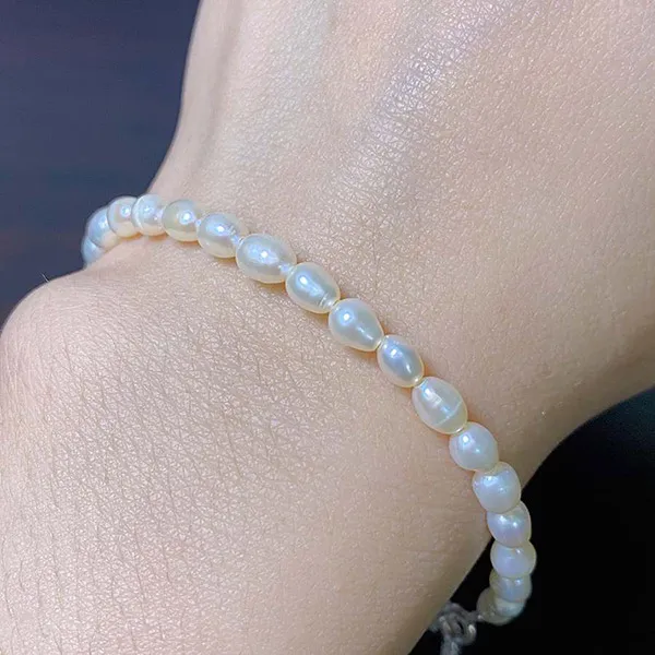 Vòng Đeo Tay Minh Hà Pearl Jewelry Ngọc Trai Hạt Gạo Màu Trắng - Trang sức - Vua Hàng Hiệu