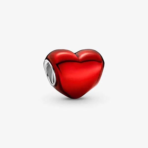 Vòng Đeo Tay Pandora Moments Và Charm Hình Trái Tim Tráng Men Đỏ Bạc - Trang sức - Vua Hàng Hiệu