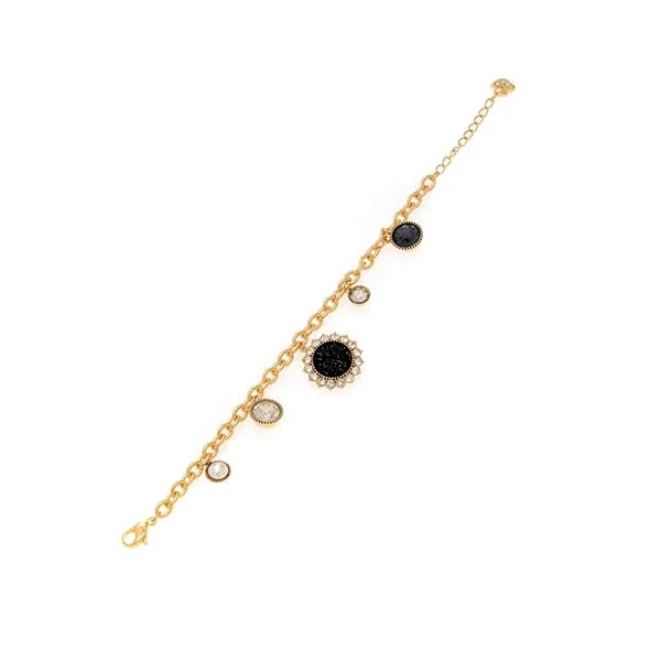 Vòng Đeo Tay Swarovski Millennium Velvet Bracelet Medium 5486998 Màu Vàng - Trang sức - Vua Hàng Hiệu