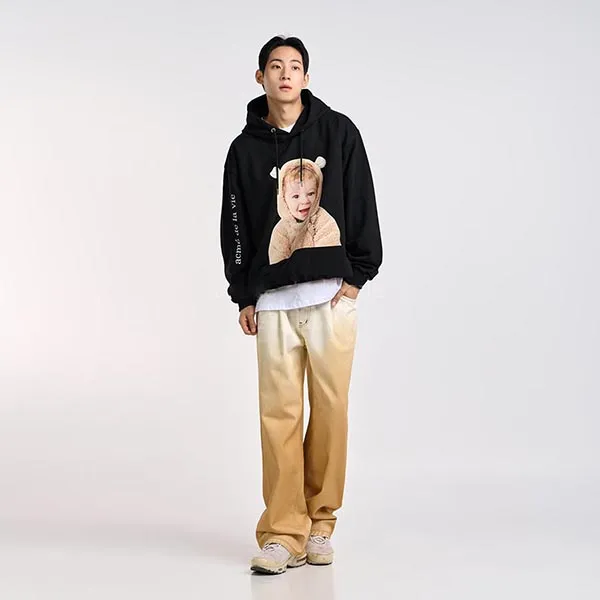 Áo Hoodie Acmé De La Vie ADLV Baby Face Bear Doll Hoodie Black Màu Đen Size 1 - Thời trang - Vua Hàng Hiệu