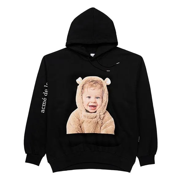 Áo Hoodie Acmé De La Vie ADLV Baby Face Bear Doll Hoodie Black Màu Đen Size 1 - Thời trang - Vua Hàng Hiệu