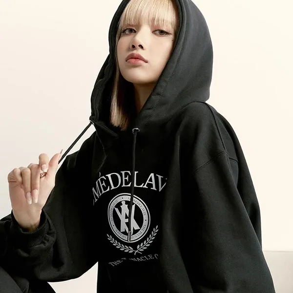 Áo Hoodie Acmé De La Vie ADLV Laurel A Logo Emblem Black Màu Đen