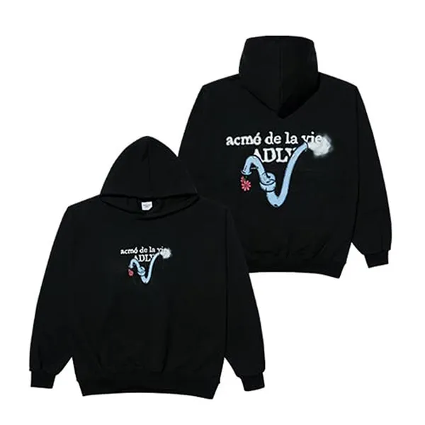 Áo Hoodie Acmé De La Vie ADLV Pipe Logo Màu Đen