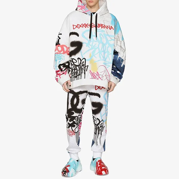 Áo Hoodie Dolce & Gabbana D&G Spray-paint Graffiti Print G9YV3T HI7Y2 HH4DW Phối Màu Size S - Thời trang - Vua Hàng Hiệu