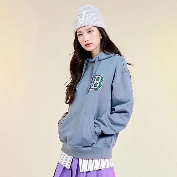 Áo Hoodie MLB Basic Heavyweight Mega Overfit Hoodie Boston Red Sox 3HDB0426-43GRS Màu Xám Xanh - Thời trang - Vua Hàng Hiệu