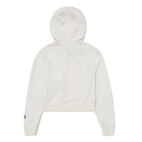 Áo Hoodie MLB Women's Athlete Crop Hood Zip-Up 3FTRA0424-50IVS Màu Trắng