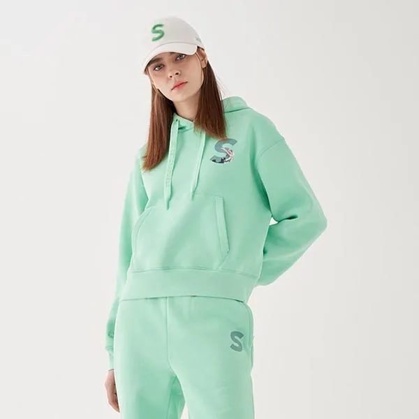 Áo Hoodie Stretch Angels A-21F-SWHD02215-MTL Light Màu Xanh Mint