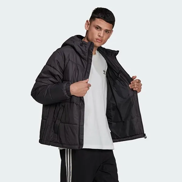 Áo Khoác Adidas Padded Hooded Puffer Jacket H13555 Màu Đen Size S