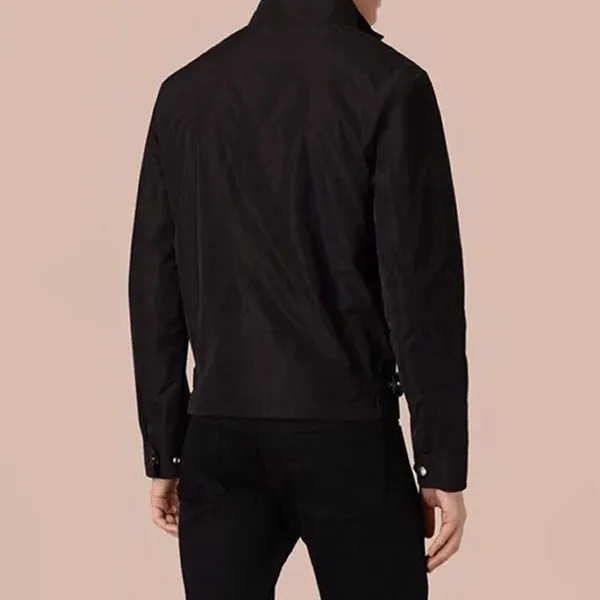 Áo Khoác Burberry Men's Black Striped Technical Bomber Jacket Size S Màu Đen Size XS