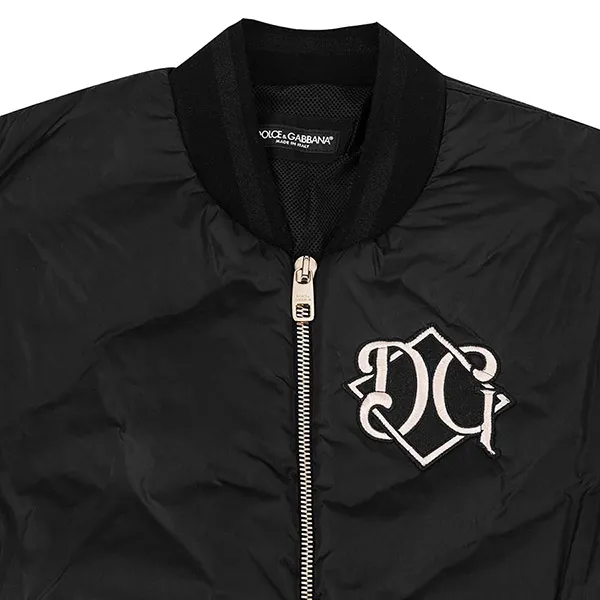 Áo Khoác Dolce & Gabbana D&G Logo Emboirders Bomber G9YX2T G7F7Y S8181 Màu Đen Size 46