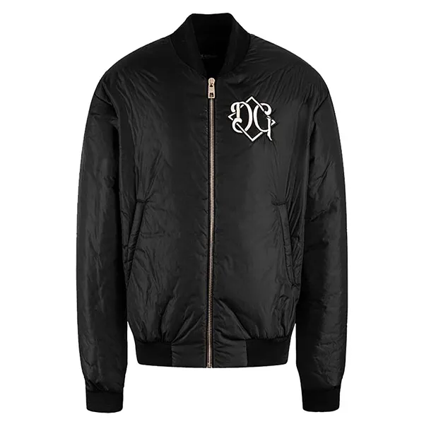 Áo Khoác Dolce & Gabbana D&G Logo Emboirders Bomber G9YX2T G7F7Y S8181 Màu Đen Size 46