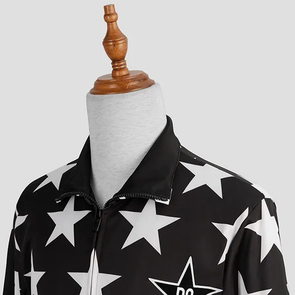 Áo Khoác Nam Dolce & Gabbana D&G Star Printed Bomber G9QF5Z G7TQX HN79B Màu Đen Trắng Size 46
