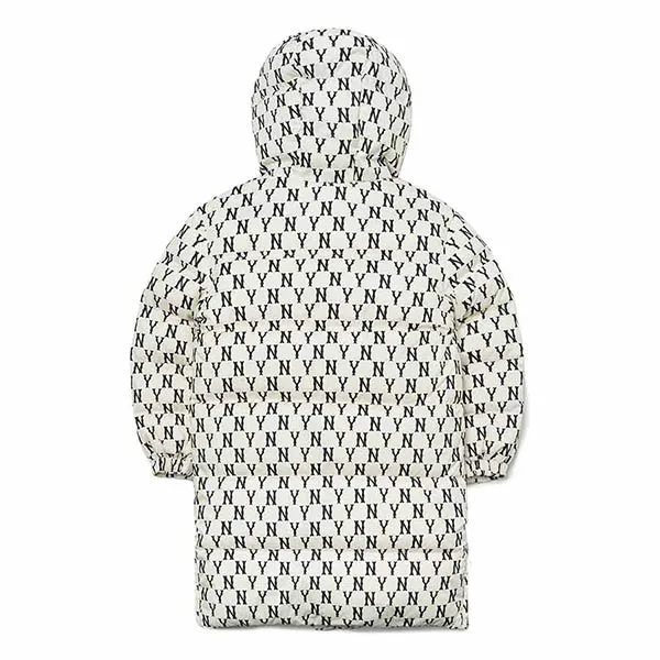 Áo Khoác Phao Trẻ Em MLB Monogram Mid-Light Goose Long Padding New York Yankees 7ADJM0426-50CRS Màu Trắng