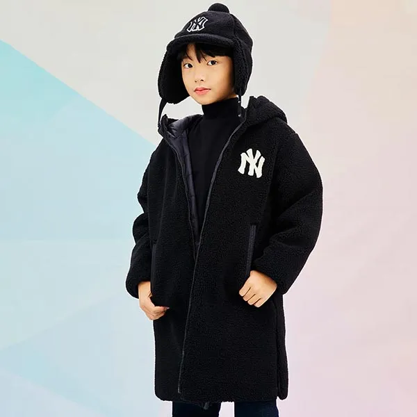 Áo Khoác Trẻ Em MLB New York Yankees 7ADJB0926-50BKS Mặc Hai Mặt Lông-Phao Màu Đen