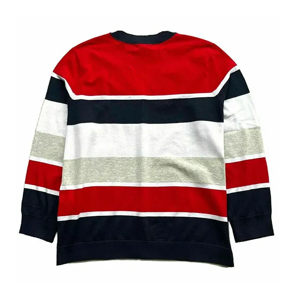 Áo Len Nữ Tommy Hilfiger Striped V-Neck Sweater Phối Màu Size XS