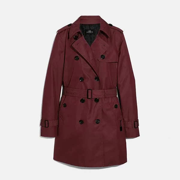 Áo Măng Tô Nữ Coach Trench F34024 Màu Đỏ Size S - Thời trang - Vua Hàng Hiệu
