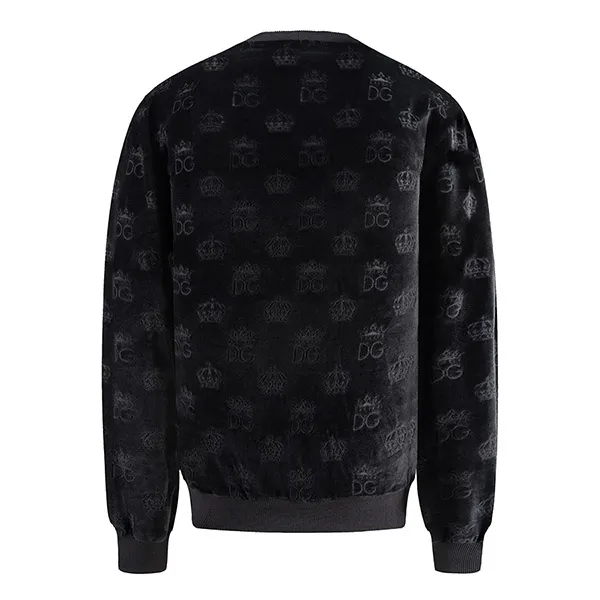 Áo Nỉ Nam Sweater Dolce & Gabbana D&G Fur Logo Embroidered Black G9PQ1T G7F6T N0000 Màu Đen Size 46