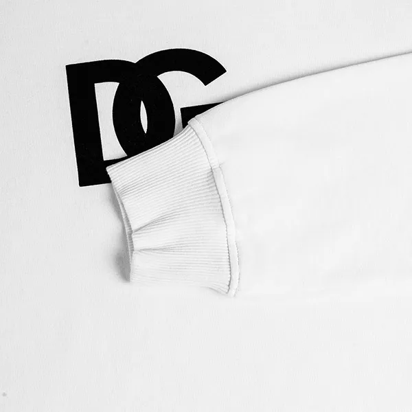 Áo Nỉ Nam Sweater Dolce & Gabbana D&G Logo Printed White G9SY5T G7I8E W0001 Màu Trắng Size 44