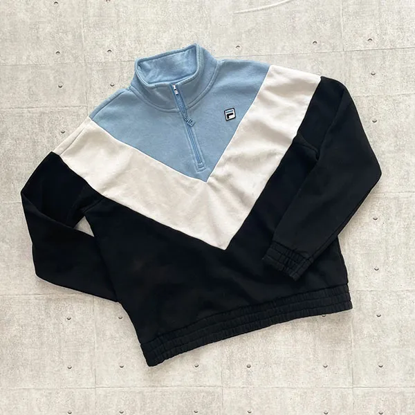 Áo Nỉ Fila Sudadera Deportiva Con Cierre De 1/4 Para Dama Phối Màu Size XS - Thời trang - Vua Hàng Hiệu