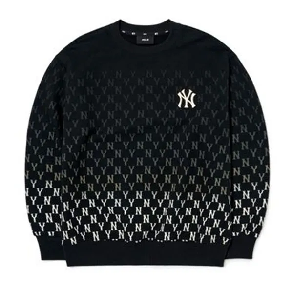 Áo Nỉ Sweater MLB Monogram Gradation Allover Overfit Sweatshirts New York Yankees AMTM1024-50BKS Màu Đen Size XS - Thời trang - Vua Hàng Hiệu