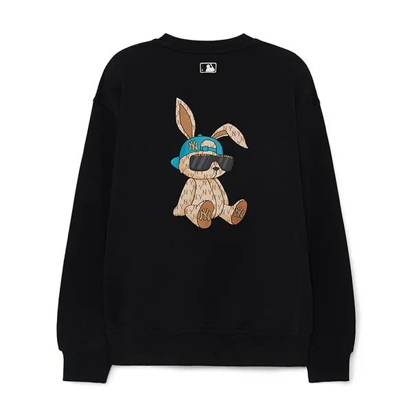 Áo Nỉ Sweater MLB Rabbit Mega Overfit New York Yankees 3AMTQ0131-50BKS Màu Đen