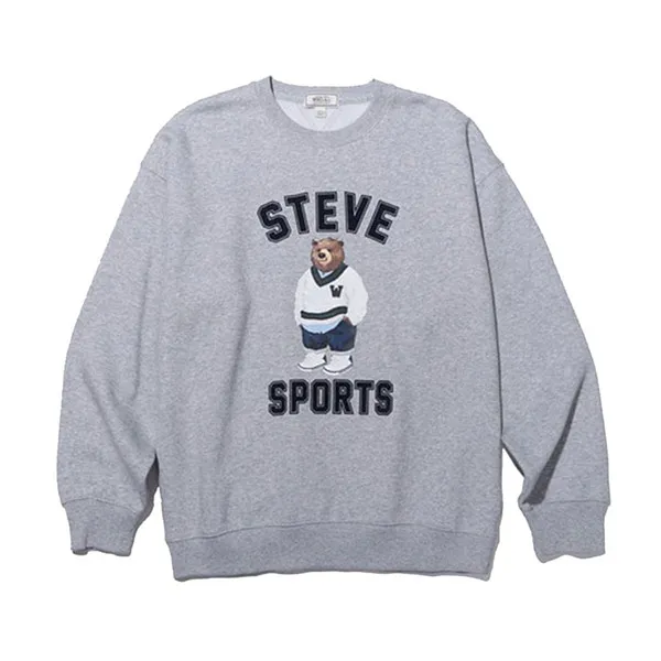 Áo Nỉ Sweater WHOAU WHMWC4T91U Màu Ghi Size M - Thời trang - Vua Hàng Hiệu