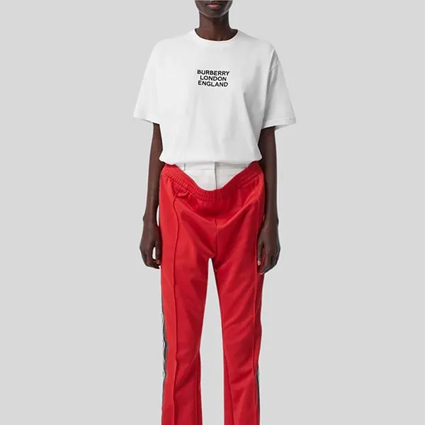 Áo Phông Burberry Logo Embroidered 80211761 Màu Trắng