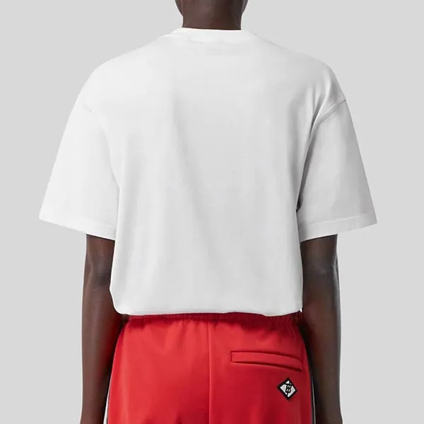 Áo Phông Burberry Logo Embroidered 80211761 Màu Trắng