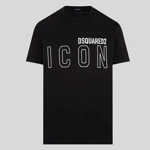 Áo Phông Dsquared2 Icon Logo Printed S79GC0063 Màu Đen Size M