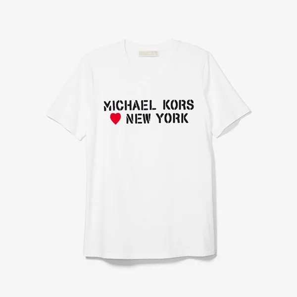 Áo Phông Michael Kors MK Loves New York Cotton Jersey T-Shirt Màu Trắng Size S - Thời trang - Vua Hàng Hiệu