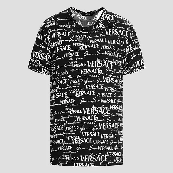 Áo Phông Versace Gianni Printed Black 1002901 1A02086 TN 5B040 Màu Đen Size M