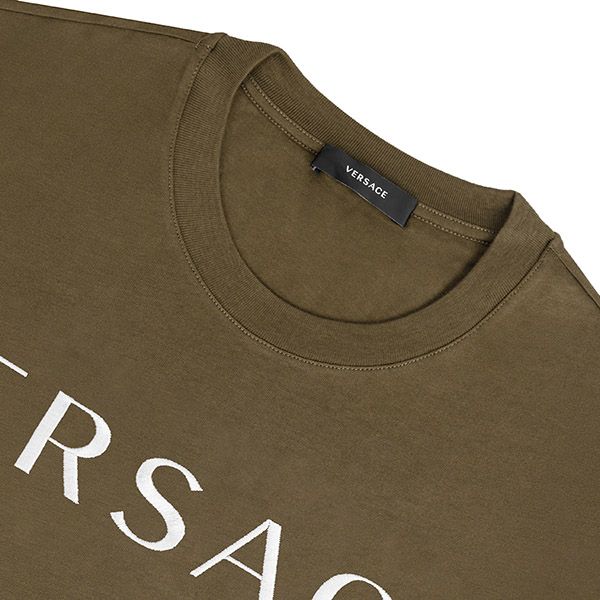 Áo Phông Versace Logo Embroidered Brown A87021S A230901 Màu Nâu Size XS - 3