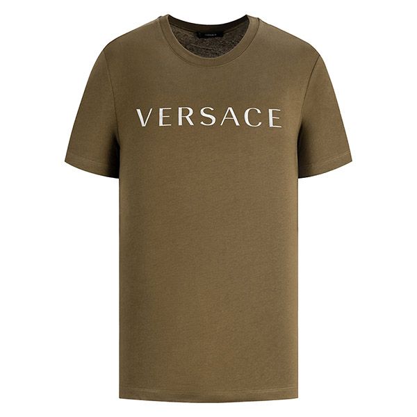 Áo Phông Versace Logo Embroidered Brown A87021S A230901 Màu Nâu Size XS - 1