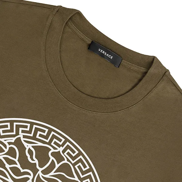 Áo Phông Versace Medusa Logo Printed Brown A89497S A230901 Màu Nâu Size L