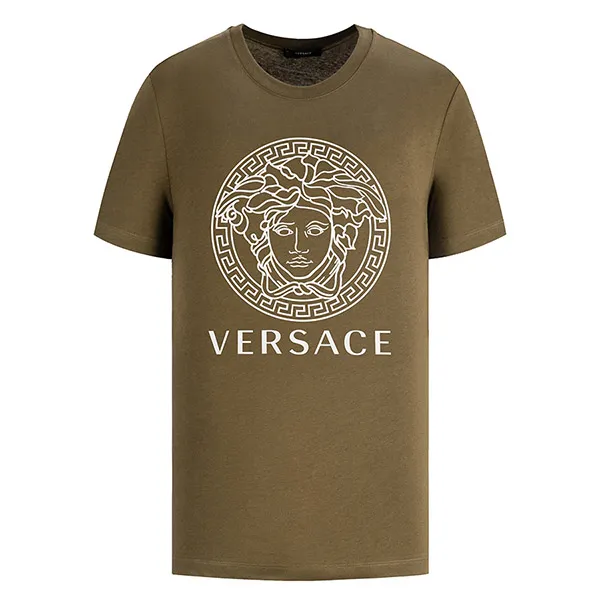 Áo Phông Versace Medusa Logo Printed Brown A89497S A230901 Màu Nâu Size M