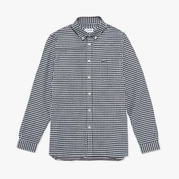 Áo Sơ Mi Lacoste Men's Regular Fit Cotton Shirt CH5810-51-AU8 Kẻ Caro Đen Trắng Size M - Thời trang - Vua Hàng Hiệu