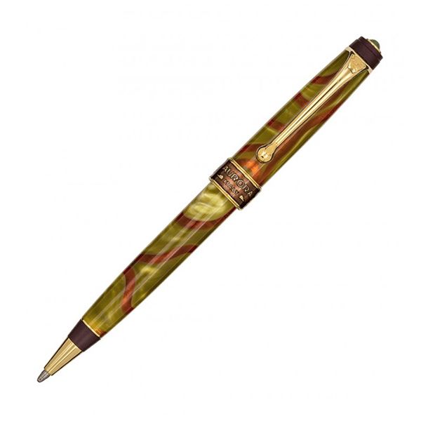 Bút Ký Aurora Asia Marbled Ballpoint Pen Màu Vàng Nâu - 2