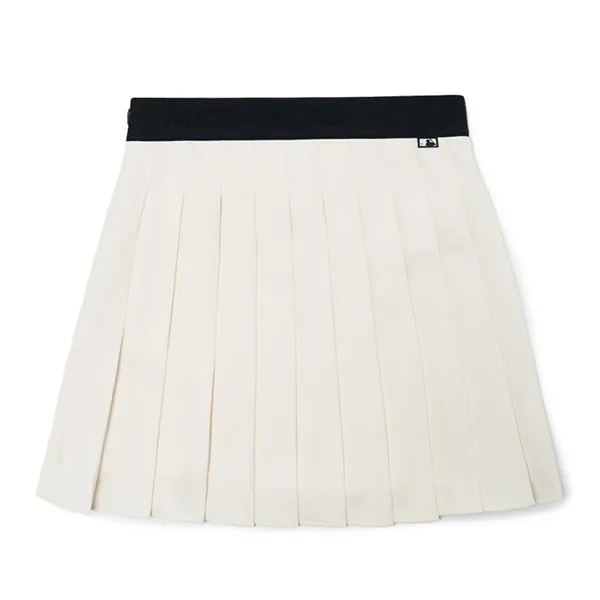Chân Váy Nữ MLB Xếp Ly Pickleball Basic Pleats Skirt New York Yankees 3FSKB0324-50CRS Màu Trắng Kem Size S