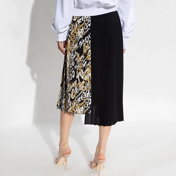 Chân Váy Versace Jean Couture Pleated Brush Printed 73HAE8A5 NS166 G89 Màu Đen Size 40 - Thời trang - Vua Hàng Hiệu